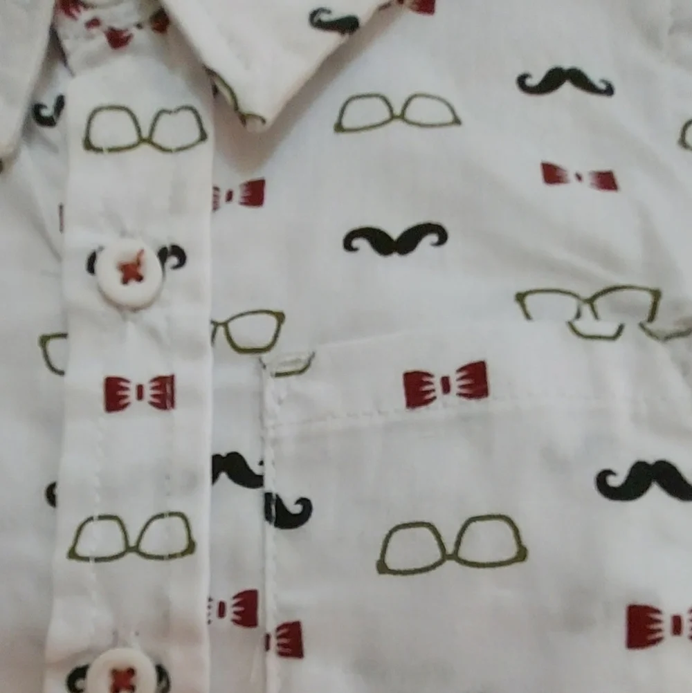 NWT Bon Bebe 2 Pc Mr. Mustache  Shirt & Pant Set ~sz 18M